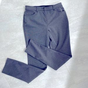 So Slimming by CHICO’s 00 R grey skinny leg dress work pants high waist 14.5” S